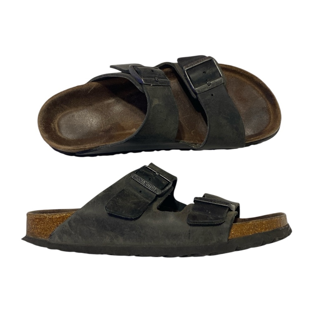 Birkenstock Women’s 39 Or 8-8.5 Arizona Double Strap Leather Sandal - Picture 1 of 12